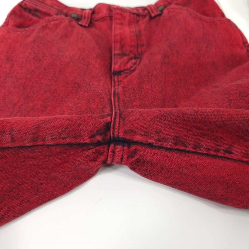 VINTAGE WRANGLER WOMEN'S SIZE 3 COWBOY CUT SLIM FIT RED DENIM JEANS INSEAM 32 in - Picture 10 of 16